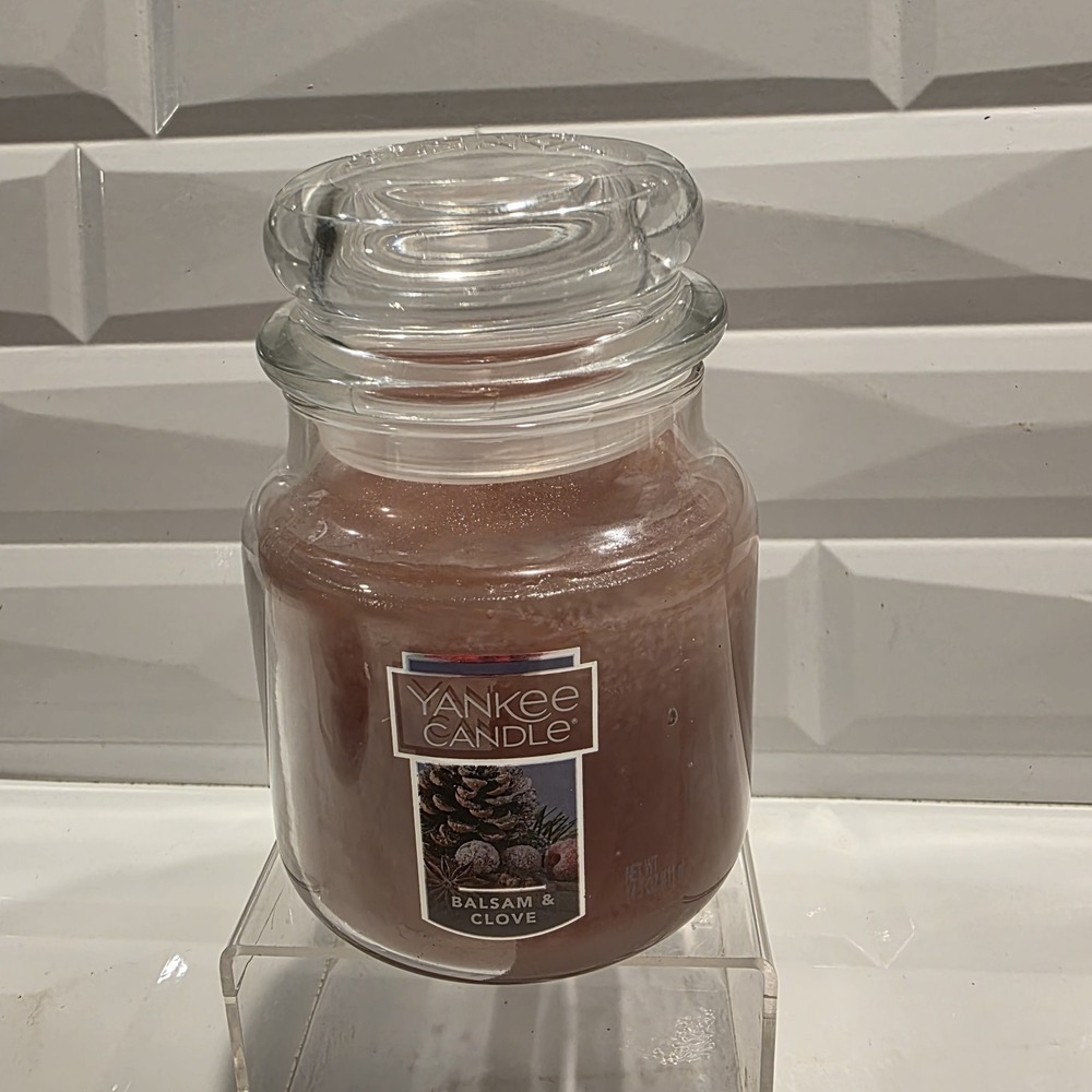 Yankee Candle Balsam and Clove 14.5 OZ Jar One Wick (Discontinued) Retired